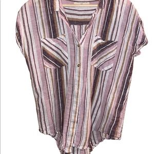 Thread and supply short sleeve button down